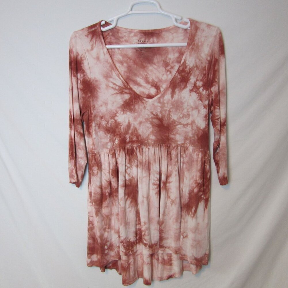 Torrid Dress Super Soft Knits Orange Red Tie Dye Peplum Flowy Plus Size 12